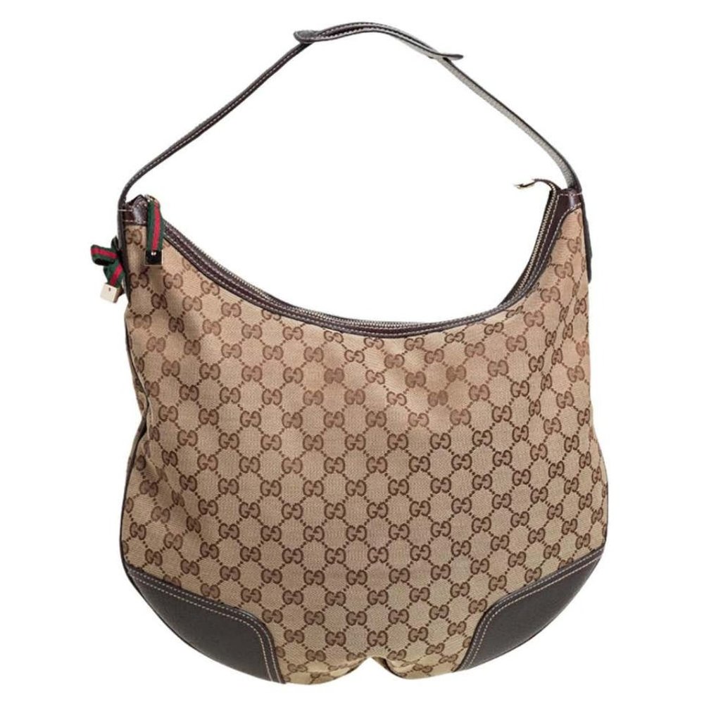 Gucci GG Canvas and Leather Large Princy Hobo